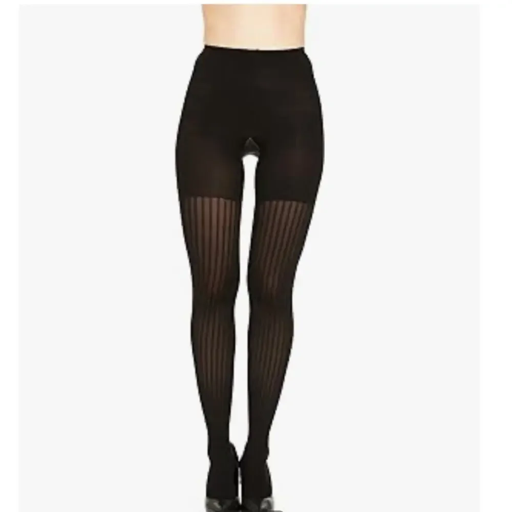 TWO Spanx Star Power Center-Stage Patterned Shaping Tights Ribbed Row Size E NEW